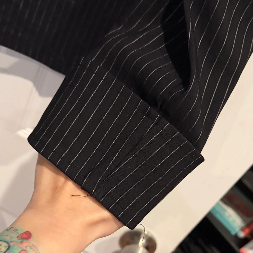 Vintage Lip Service Men’s Goth Pinstripe Jacket Size XL Authentic RN79627 - Picture 7 of 14